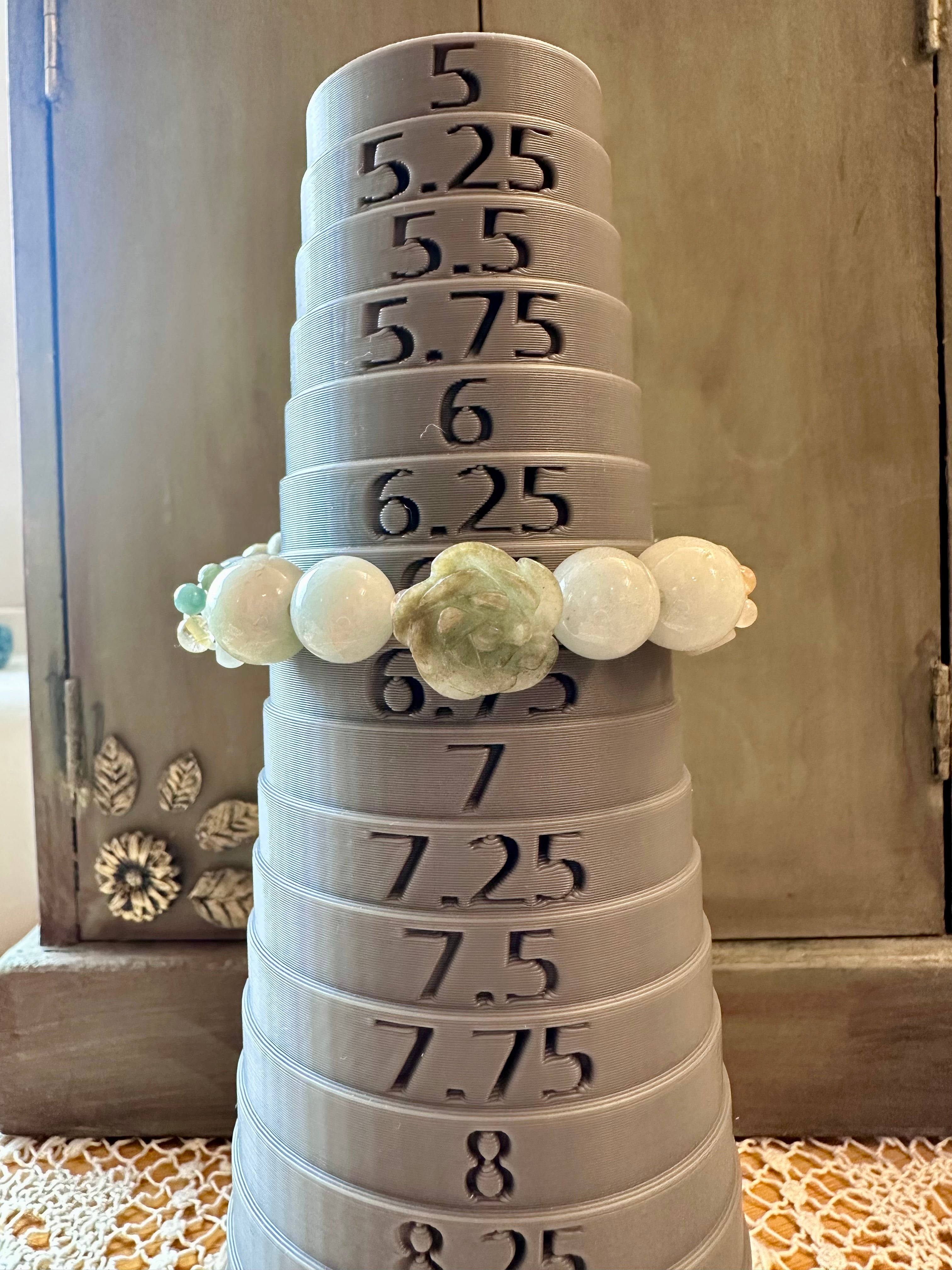 10-13mm High Quality Jadeite Bracelet Size 6.5 inches