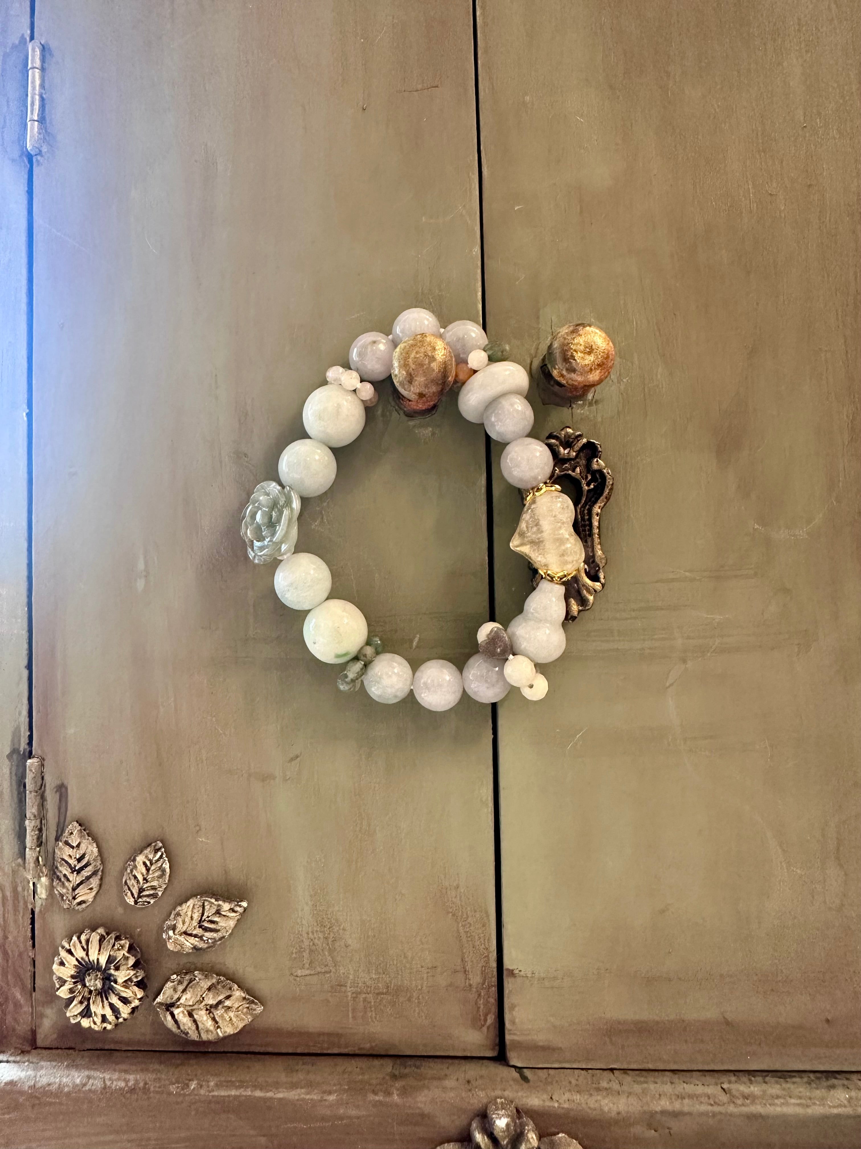 10-13mm High Quality Jadeite Bracelet Size 6.5 inches